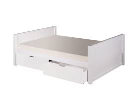 Full size platform bed frame with storage white. Full Size Platform Bed Drawers Panel Style White
