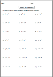 Exponents Worksheets Exponent