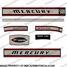 mercury 1967 50hp outboard engine decals