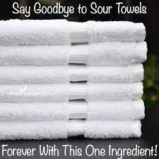 how to get rid of sour towels with just