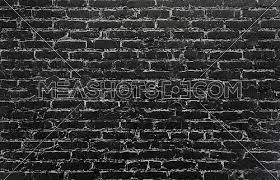 Old Black Painted Grunge Brick Wall