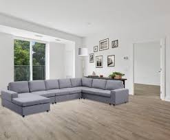 lilola home hayden linen sectional sofa