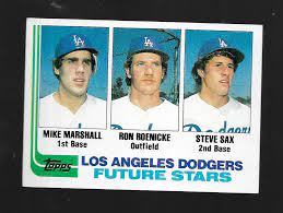 BASEBALL Topps 1982 DODGERS Futrue Stars 681 Mike Marshall Roenicke Steve  Sax | eBay