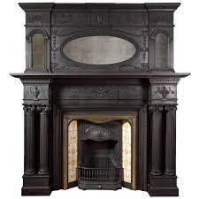 Antique Cast Iron Fireplace With