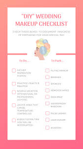 wedding makeup checklists f a c e