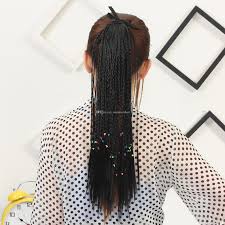 Wig & hair extensions material. 2020 3x Box Braiding Hair Drawstring Straight Micro Braids Ponytail Hair Extension Clip In Ponytails Synthetic Hair Horsetaill From Summershair 9 04 Dhgate Com
