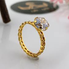 1 a 21 karat solitaire gold ring made