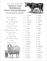 This free printable kids movie trivia is perfect for a family movie night. Animal Baby Name Games Flanders Family Homelife