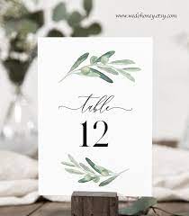 table numbers templates corjl