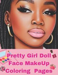 pretty doll face make up coloring book