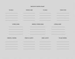 023 Template Ideas Blank Football Depth Chart And Roster