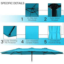 Twin Metal Market Patio Umbrella