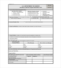 Award Nomination Form Template 12 Free Word Pdf Documents