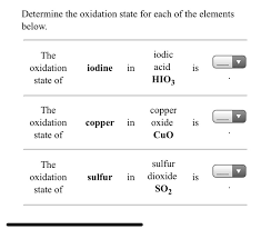 solved determine the oxidation state