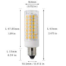 E11 Led Bulbs 7w 70w Ceiling Fan Halogen Bulb Equivalent 850lm Jd E11 Mini Candelabra Base T3 T4 Led Bulbs For Chan Light Bulb Led Light Bulb Light Bulb Candle