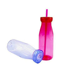 china milk bottle with straw and 19 oz