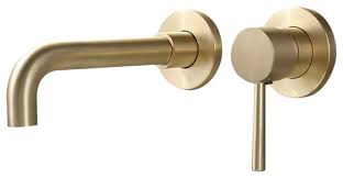Brushed Brass Single Lever Wall Mounted