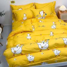 Sora The Swan Yellow Bedding Set Twin