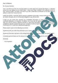 debt validation letter attorney docs