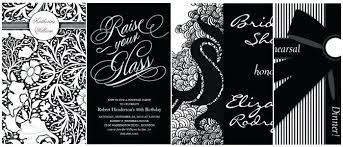Black Birthday Party Invitations Featuring Four Stylish And Elegant