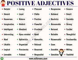 positive adjectives 270 nice positive