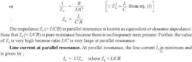 What Is The Resonance In Parallel A C