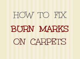 how to fix burn marks on carpets how
