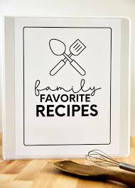 family favorites recipe book for kids