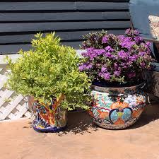 Mexican Pottery Ceramic Flower Pots For