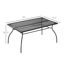 Outsunny Patio Dining Table For 6 59