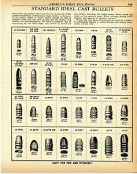 Details About 1957 Print Ad Of Standard Ideal Bullets Lyman Mould Block Cast Chart