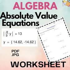 Equations Worksheets Absolute Value