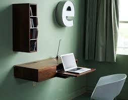 simple wall mounted wood mini desk