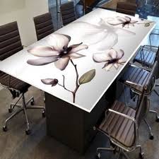 Printed Toughened Glass Table Top