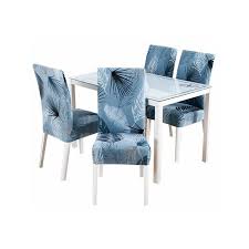 Blue Feather Pattern Universal Chair Cover