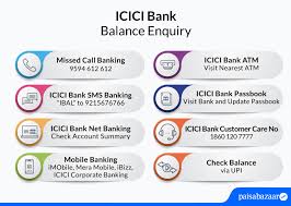 icici bank account balance enquiry by