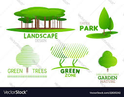 Landscaping Design Garden Tree Icons