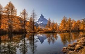 Photo Wallpaper Switzerland, Autumn, Mountains, Lake, - Reflection - 1332x850 Wallpaper - teahub.io