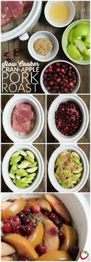 Slow cooked until meat falls off the bone with a slightly sweet and sour sauce to go with it.submitted by: Slow Cooker Cran Apple Pork Roast Recipe Super Healthy Kids