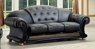 esf furniture versace sofa in rich ebony
