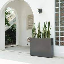 box metal rectangular planter