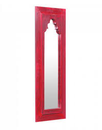 artisans rose red minaret mirror frame
