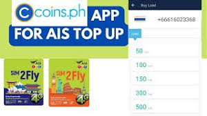 coins ph app for topping up ais sim2fly