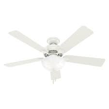 white ceiling fan with led light kit