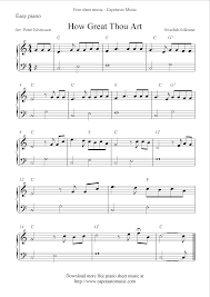 Moonlight sonata (1st mvt) (easy version) trad. Free Printable Sheet Music Free Easy Piano Sheet Music How Great Thou Art