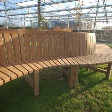 Curved Wooden Garden Benches