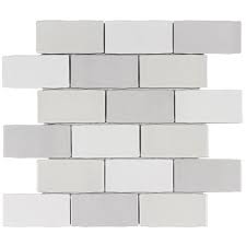 Other than that, it'll stay pretty clean on its own. Boutique Ceramic Handcrafted Blend 2x4 Mosaic 12 In X 12 In Glazed Ceramic Brick Subway Wall Tile In The Tile Department At Lowes Com