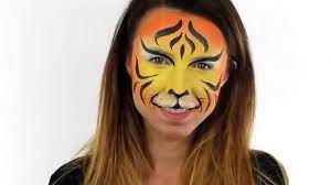 quick easy tiger face paint tutorial