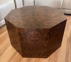 Genuine Burl Wood Octagon Coffee Table