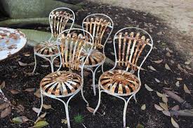 Antique French Garden Chairs Set Of 4